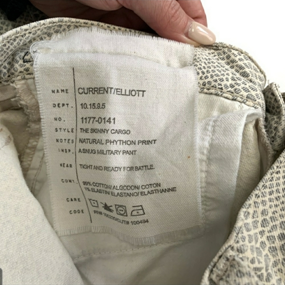 Current/Elliott Python Print Cargo Pocket Skinny - image 4